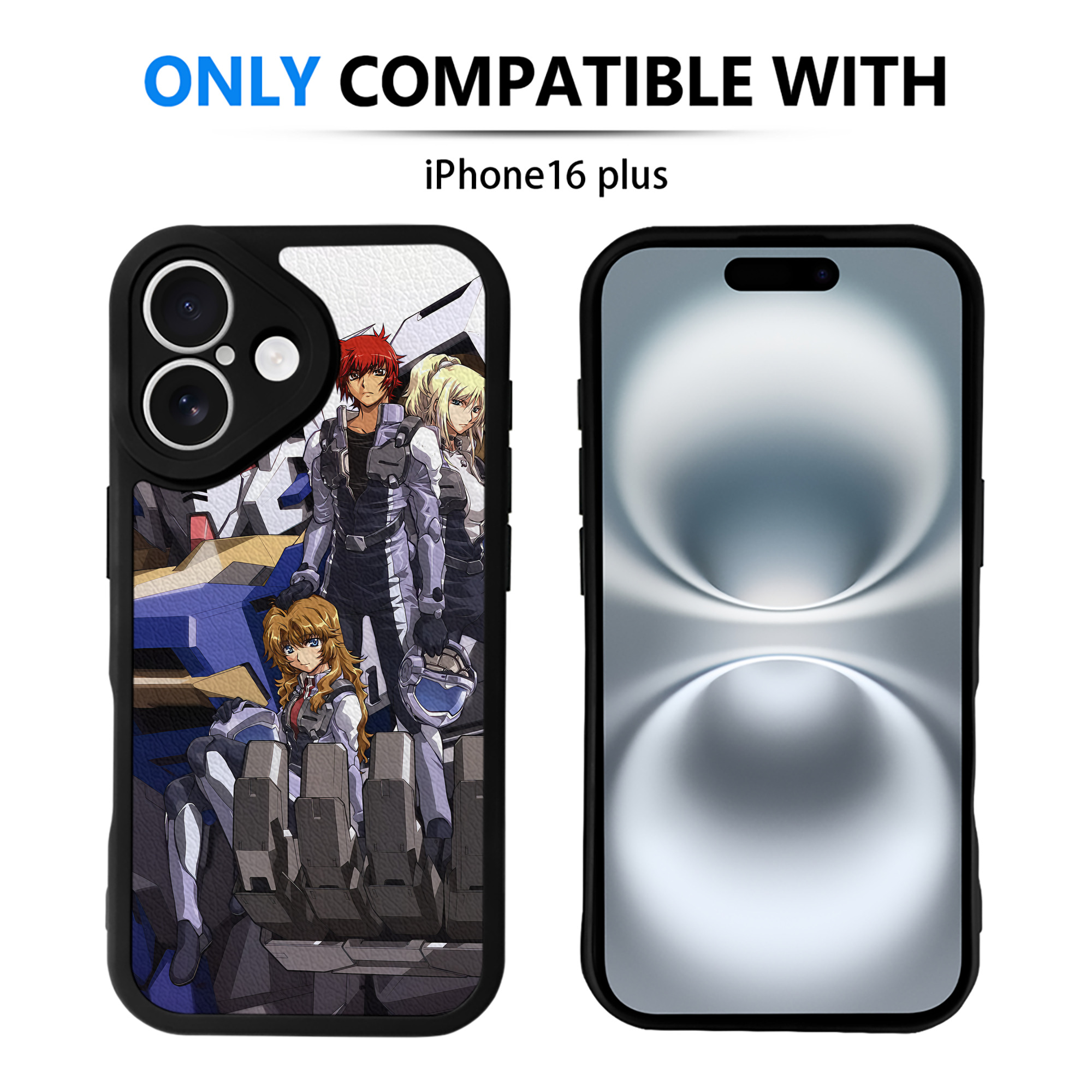（画像用） 機動戦士ガンダム Mobile Suit Gundam 【iPhone 16シリーズ対応】シリコンスマホケース（レザー調） 材質：シリコン